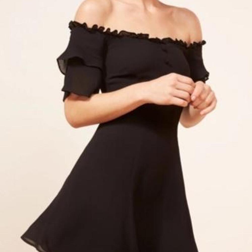 Reformation diana dress in black